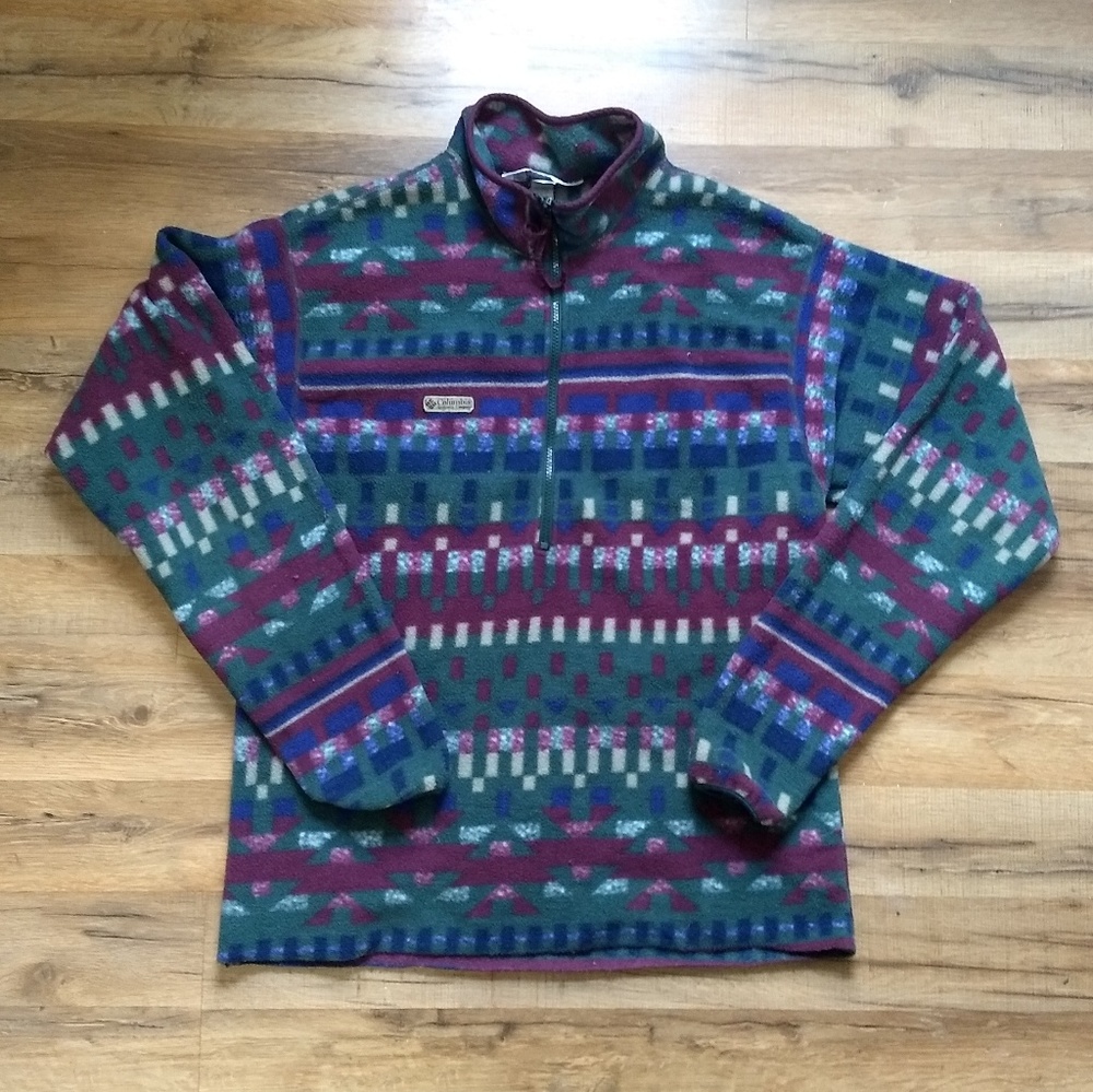 Vintage Columbia Half Zip Fleece Size Med